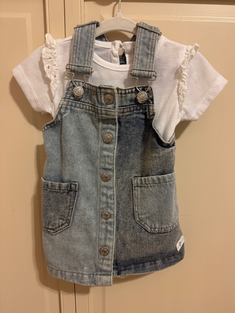 7 for All Mankind Baby Denim Jumper, size 18 months (like new)